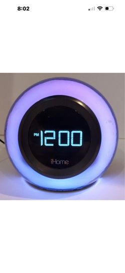 iHome LED Full Spectrum Color Changing Bluetooth FM Clock Radio iBT29 W/USB Char