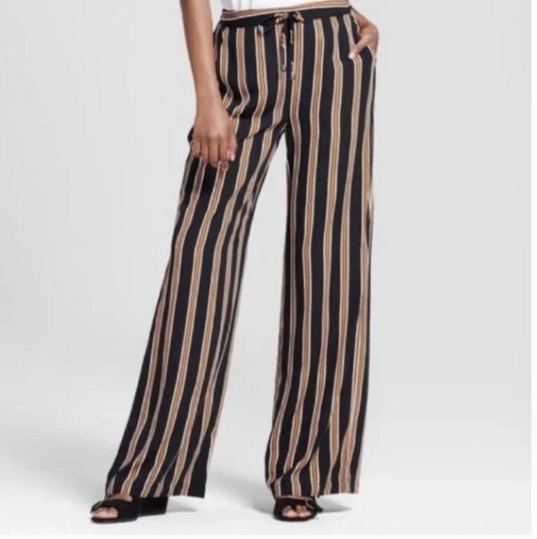 Woman’s Wide Leg Striped Boho Hippie Pants