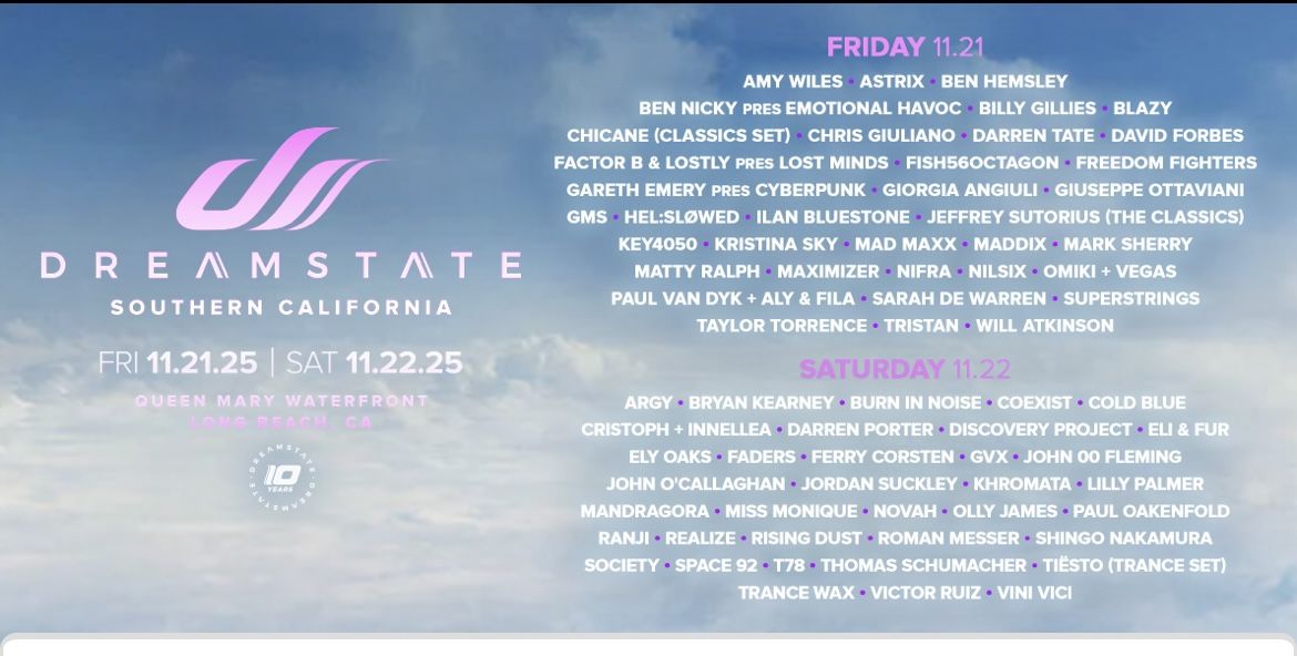 Insomniac Dreamstate 2 VIP Saturday Wristbands