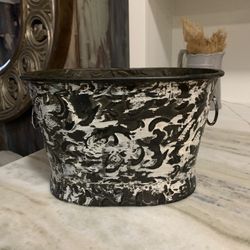 Metal bin. From home interior distressed