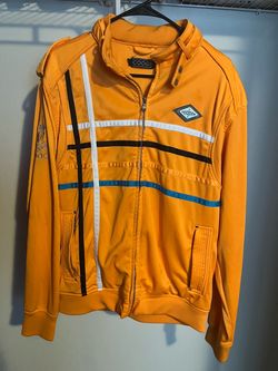 Orange Coogi Track Jacket Mens Large