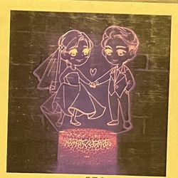 3D Illusion Lamp Bride & Groom