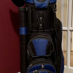 Affinity Golf Bag with Cooler Pocket – Blue/Black 