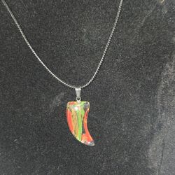 Glass Horn Necklace