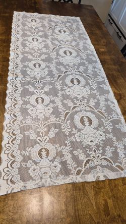 Vintage Cream Lace Handmade Table Runner