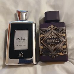 LATTAFA AMETHYST AND EJAAZI INTENSIVE SILVER FULL BOTTLES NO BOX 