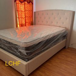 Queen New Bed Frame With Mattress 