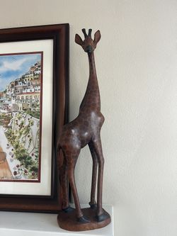 Authentic Kenyan Hand Carved Wooden Giraffe