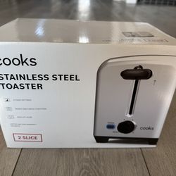Cooks 750 Watt Stainless Steel Toaster System, 2 Slice Toaster, 6 Settings