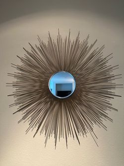 Sun Metal Wall Accent w/ mirror