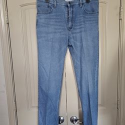 Men's Wrangler Blue Jean Pants Regular Fit 