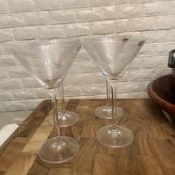 Set Of Four Classic Martini Glasses