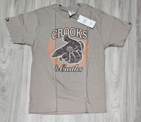 Crooks & Castles Hand Gun Paisley T Shirt Green New With Tags