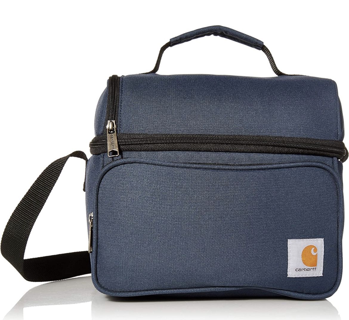 Carhartt Insulated 12 Can Two Compartment Lunch Cooler, Durable Fully-Insulated Lunch Box, Navy. New With Tags 