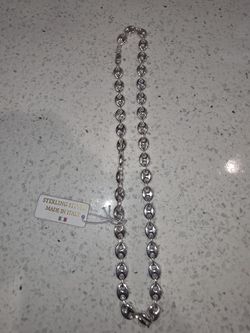 New STERLING SILVER PUFF MARINER CHAIN