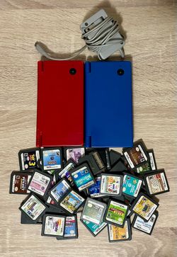 2 Nintendo DSi Handheld Consoles With Games Bundle