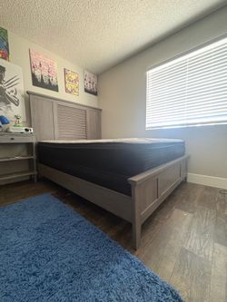 New Full Size Bed Frame Gray