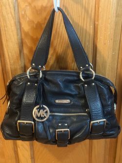 Beautiful Vintage Michael Kors Black Leather Chandler Satchel Bag
