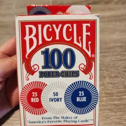 Bicycle 100 poker chips