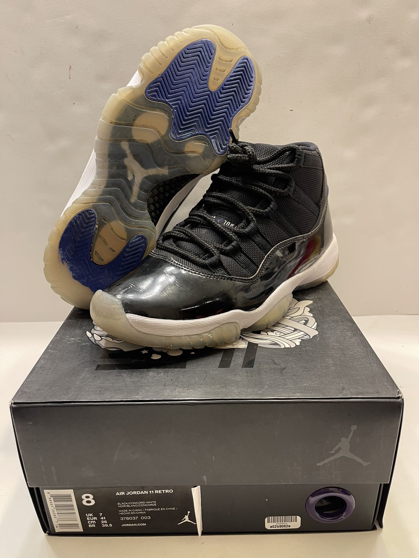 Nike Air Jordan 11 XI Retro Space Jam 2016 Black White Men’s Size 8