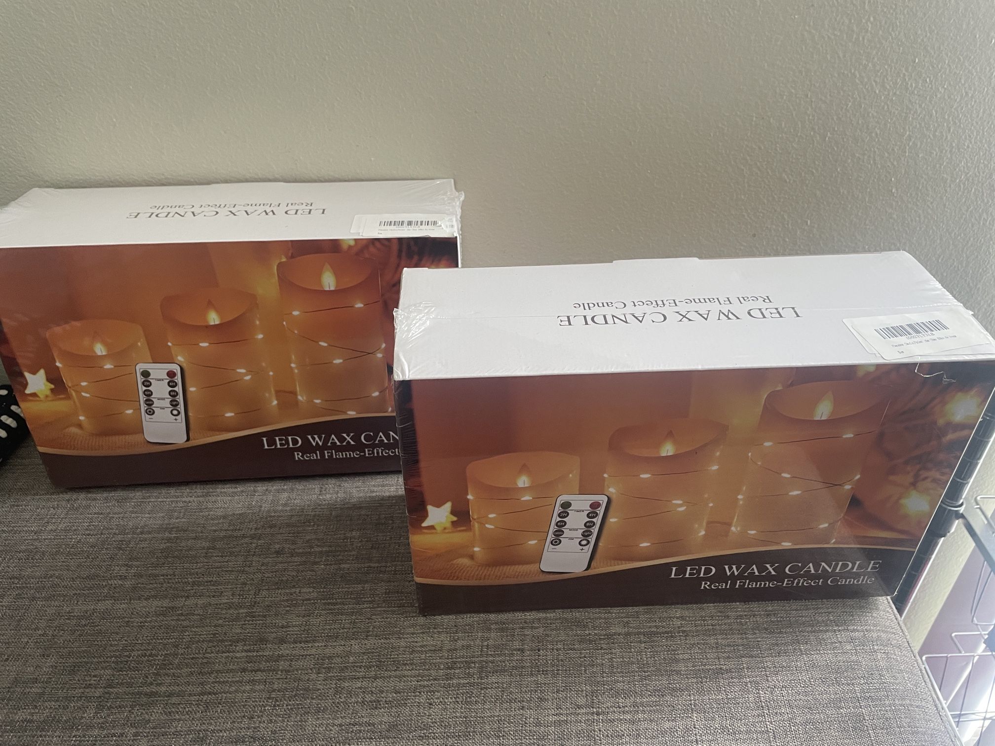 New LED Wax Candle Real Flame Effect Pillar Candles w/Remote ( 2-pack)