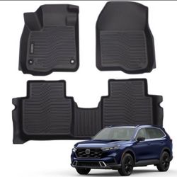 All Weather Floor Mats Fits for Honda CR-V 2023 2024 2025 (Include Hybrid) TPE Rubber Liners Accessory for Honda CRV 2023 2024 2025 Odorless Anti-Slip