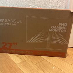 SANSUI 27 Inch Curved 240Hz Gaming Monitor FHD 1080P, 1500R Curve Computer Monitor, 130% sRGB, 4000:1 Contrast, HDR, FreeSync, MPRT 1Ms, Low Blue Ligh