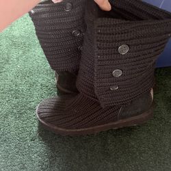 Black Knit Ugg Boots