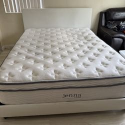 White Bed Frame With Headboard 