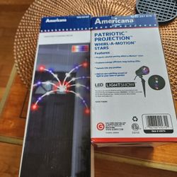 2 Americana Patriotic Projection Whirl A Motion Stars Projector,Hanging Light