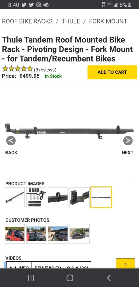 Thule Tandem Bike Rack