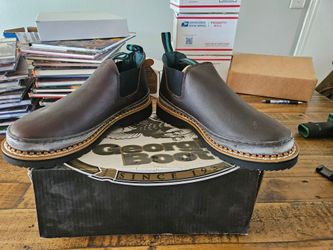 Georgia Boot Men's Georgia Giant Romeo Slip-On Work Shoes - Round Toe - GR262