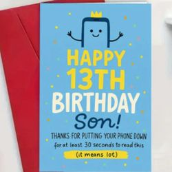 13th Birthday Card Son Teenager Funny
