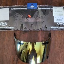 Arai Corsair V Gold Mirror Face Shield X RF-1400 Signet Quantum Regent Contour Alpinestars Dainese Shoei X14 X15 Agv Shark Scorpion Hjc Suomy Gsxr R1