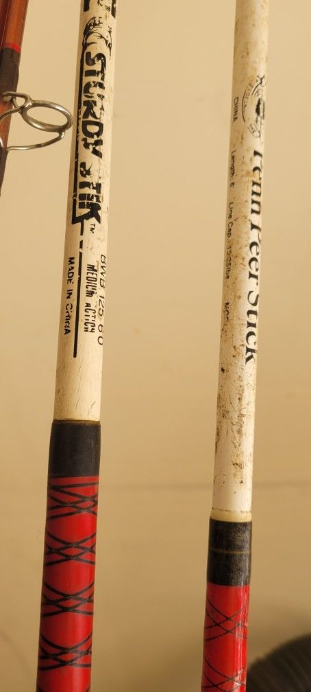 Sturgeon, Halibut Rods. 1 EA. PENN PEIR STICK AND 1EA Shakespeer Sturdy Stik Both Rods For 10$