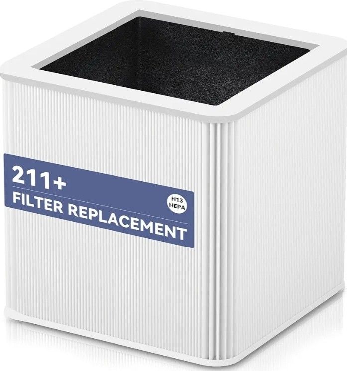 211+ Replacement Filter Compatible with Blue Pure 211+ Air Purifier,2-in-1 H13 True HEPA Filter with Activated Carbon Filter 1 Pack