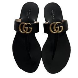 Gucci GG Black Sandals 