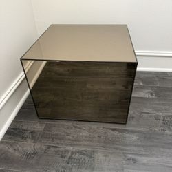 Smoked Mirror Side Table. I Believe It's CB2 City Slicker But Not Sure $325