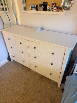 IKEA 8-drawer dresser, white stain, 63x37 3/4 "