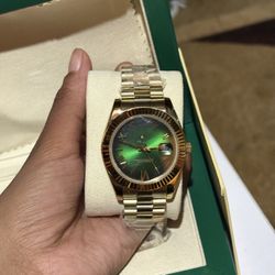 Green Moissanite Watch 