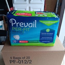 Prevail Per Fit Daily Briefs 20 Count Medium Size 32" To 44"