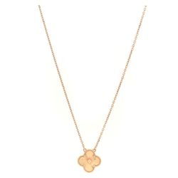 Van Cleef & Arpels Necklace Guilloche Motif Yellow Gold 