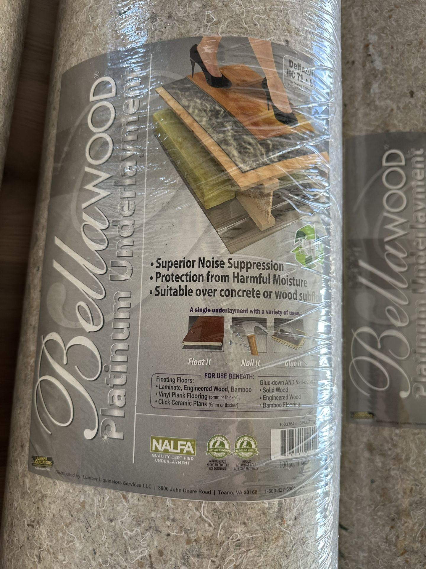 Bellwood Platinum Underlayment Flooring