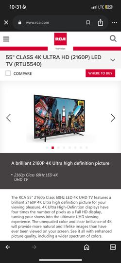 55" CLASS 4K ULTRA HD (2160P) LED TV (RTU5540)