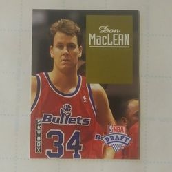 1993 Skybox Dan MacLean Washington Bullets #DP19 Detroit Pistons Draft Pick Basketball Card Vintage Collectible Trading NBA Sports 