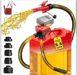 Bomba inalámbrica de transferencia de combustible de 5,5 GPM con apagado automático y alerta sonora