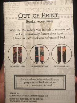 Harry Potter 3 Pairs of Crew Socks Gift Set in Wizarding World New