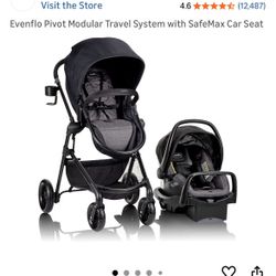 Evenflo Pivot Modular Travel System with SafeMax Car Seat