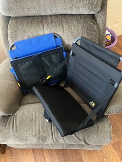 Bleacher stadium seats with back support set of 2