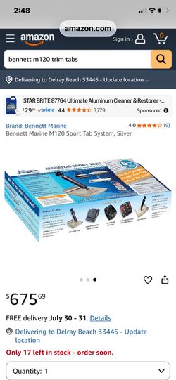 Bennett trim tabs M120